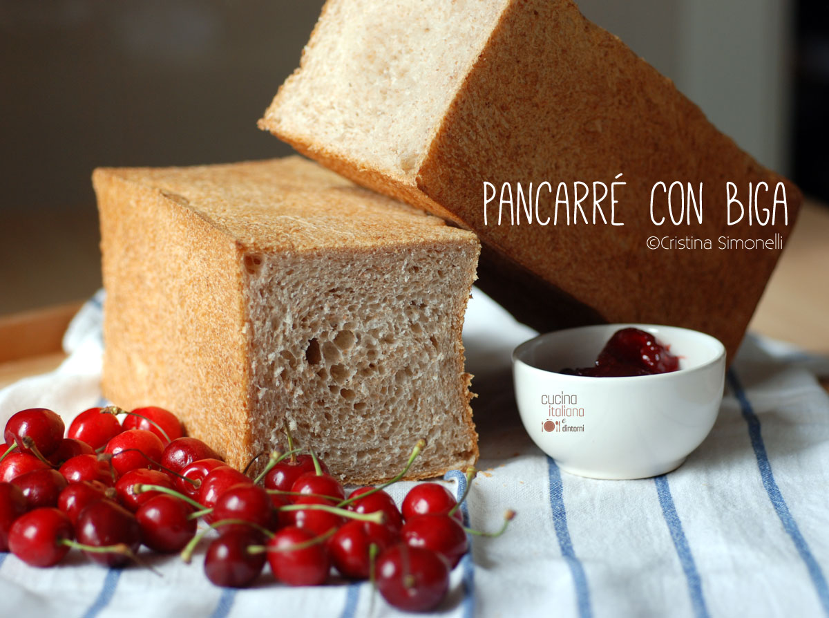 Pancarré semi integrale con biga di pasta madre