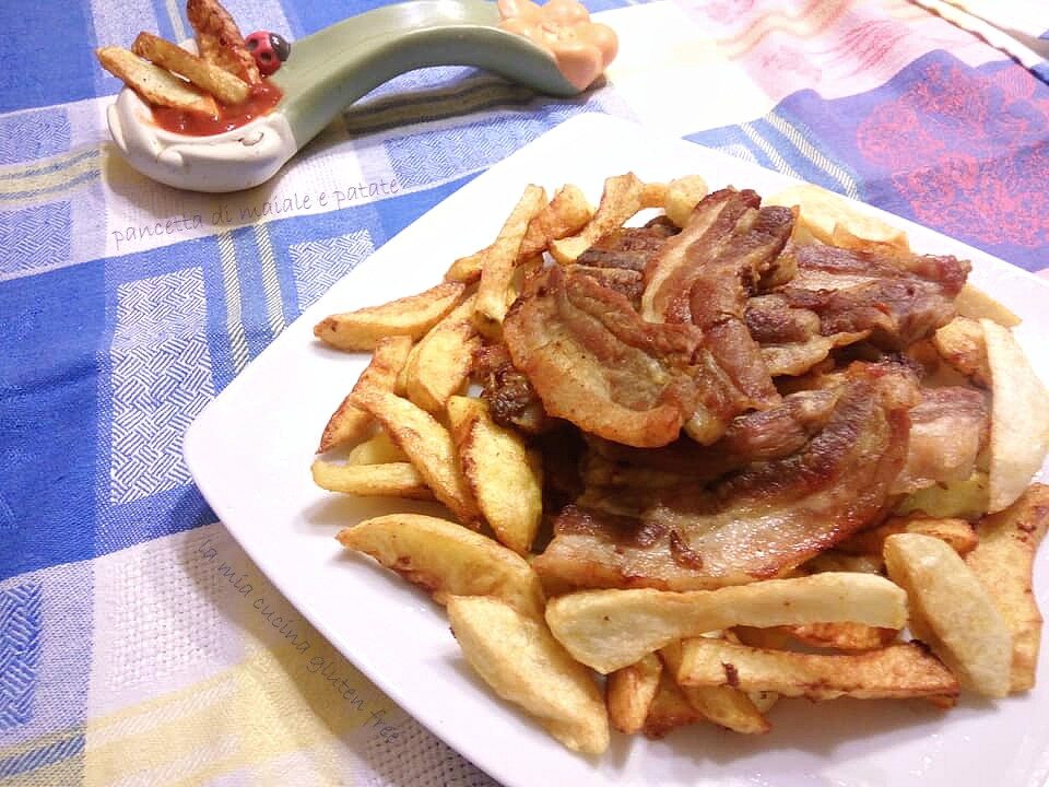 Pancetta di maiale e patate
