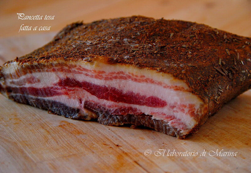 Pancetta tesa fatta a casa