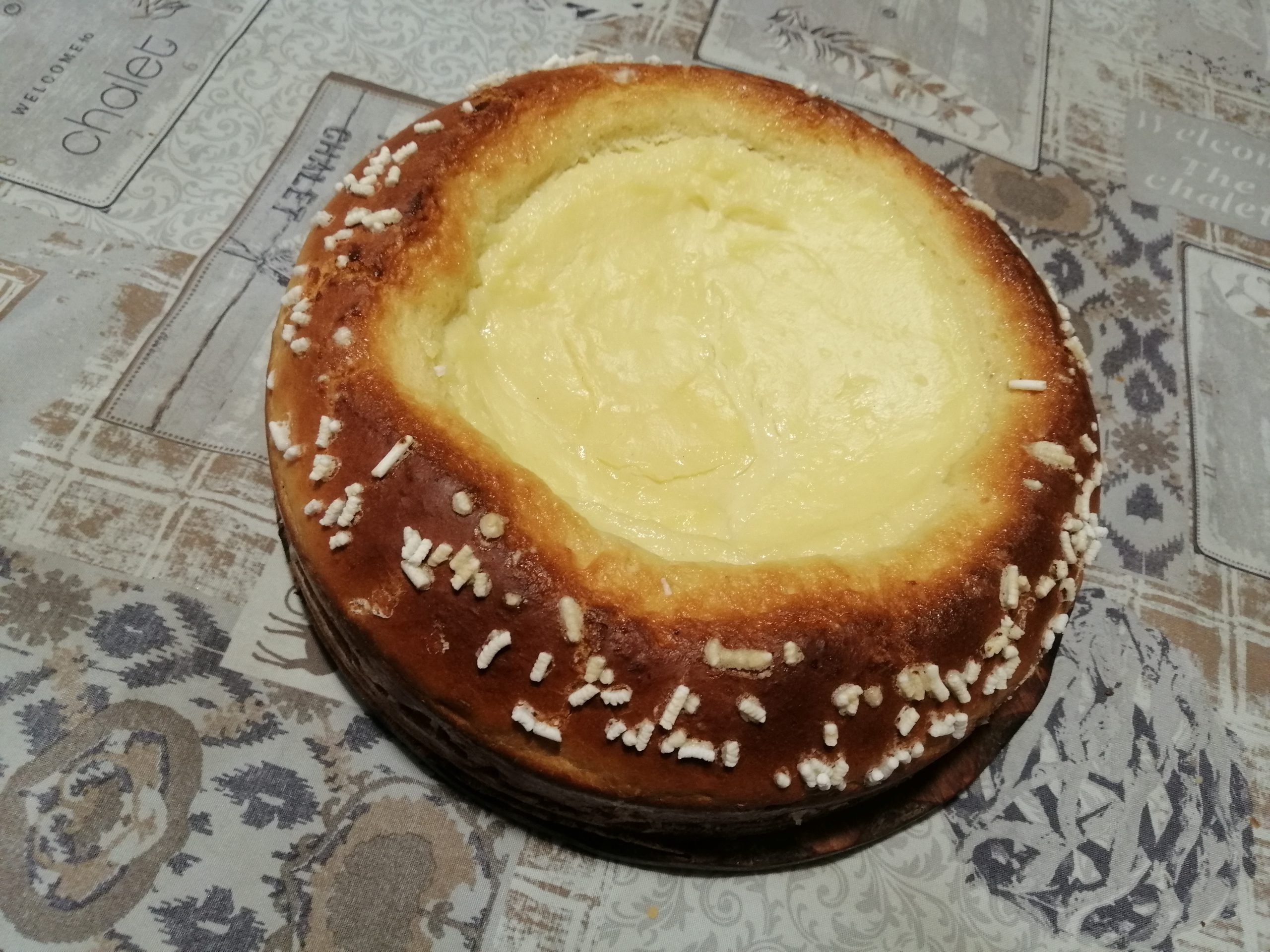 Pandolce con crema pasticcera