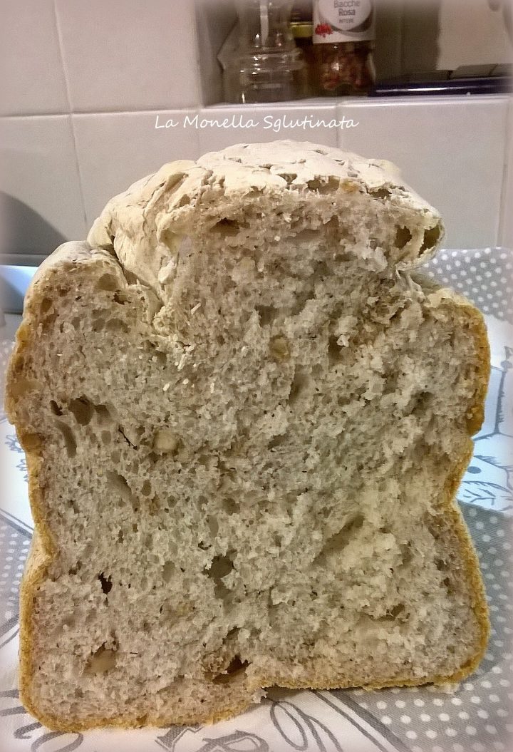 Pane alle noci e saraceno con macchina del pane