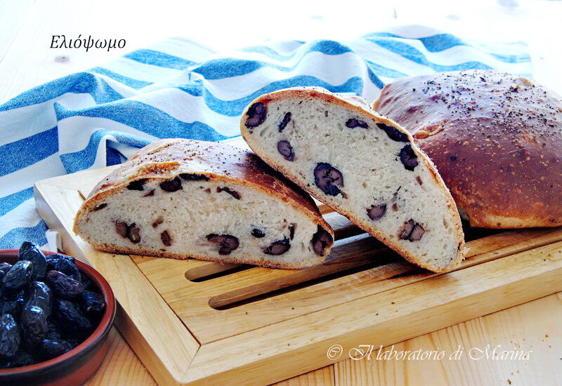 Pane alle olive, con lievito madre