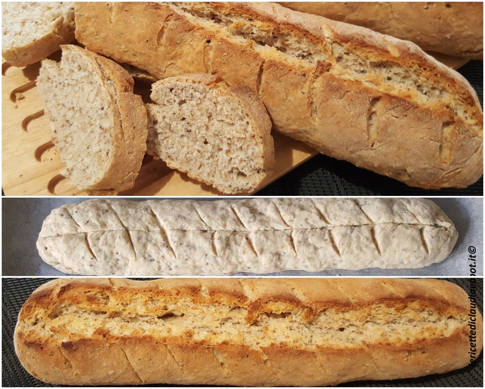 Pane di emergenza con farina integrale e semi di chia e lievito istantaneo