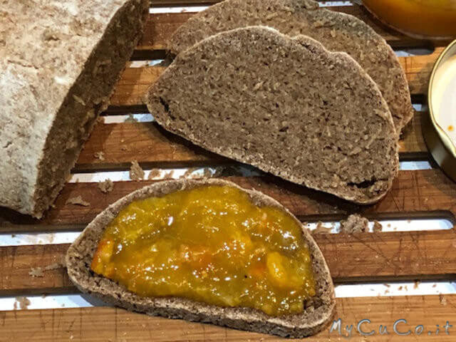 Pane di sola farina di segale integrale, impastato col companion moulinex