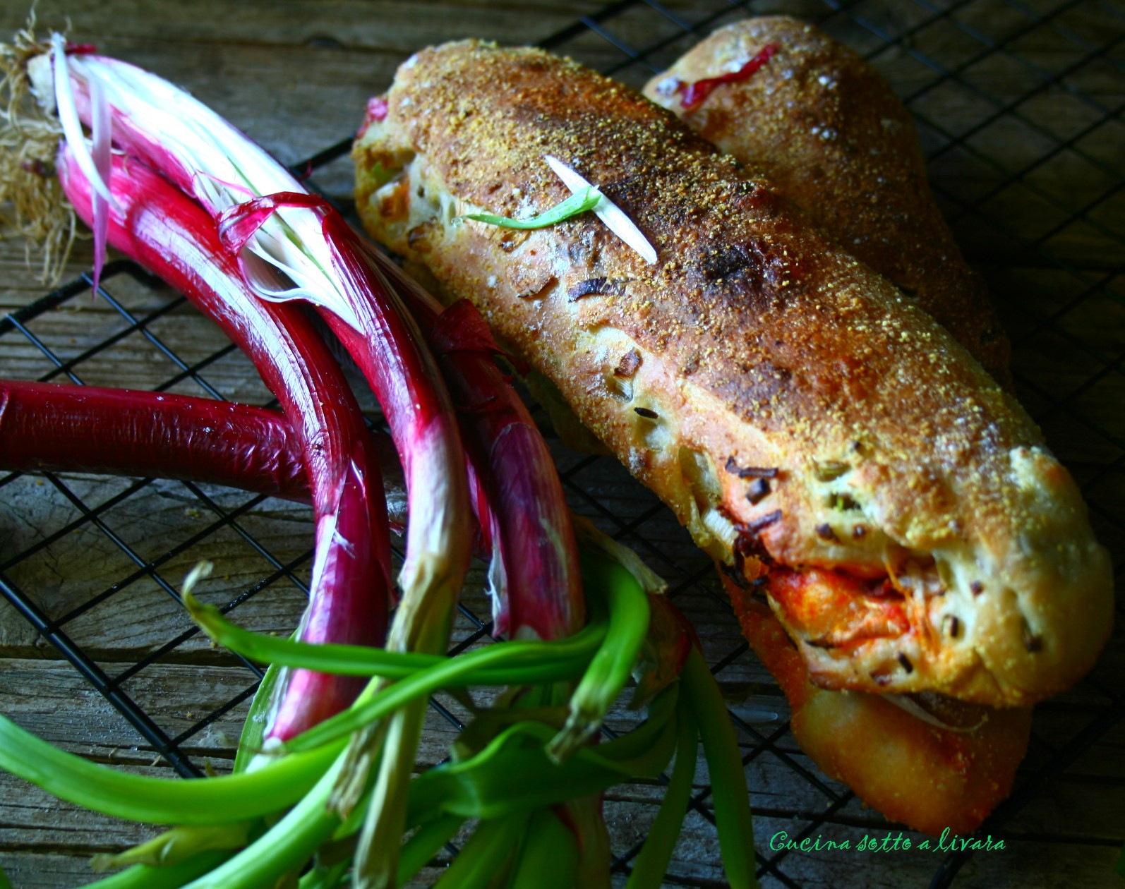 Pane morbidissimo con cipollotto di tropea e ‘nduja