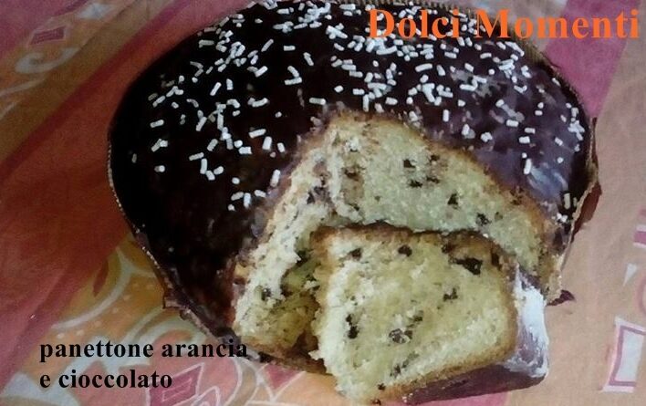 Panettone all’ arancia e gocce di cioccolato
