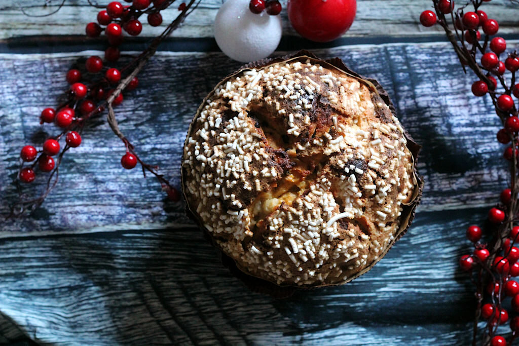 Panettone con gocce di cioccolato senza glutine