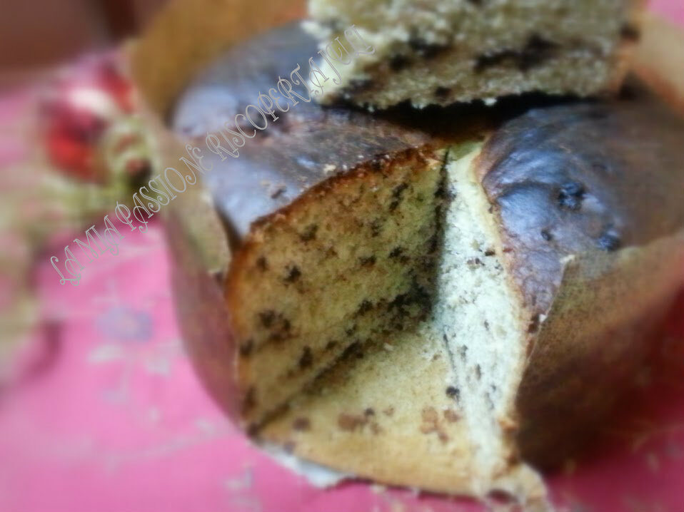 Panettone di natale, gocce di cioccolato
