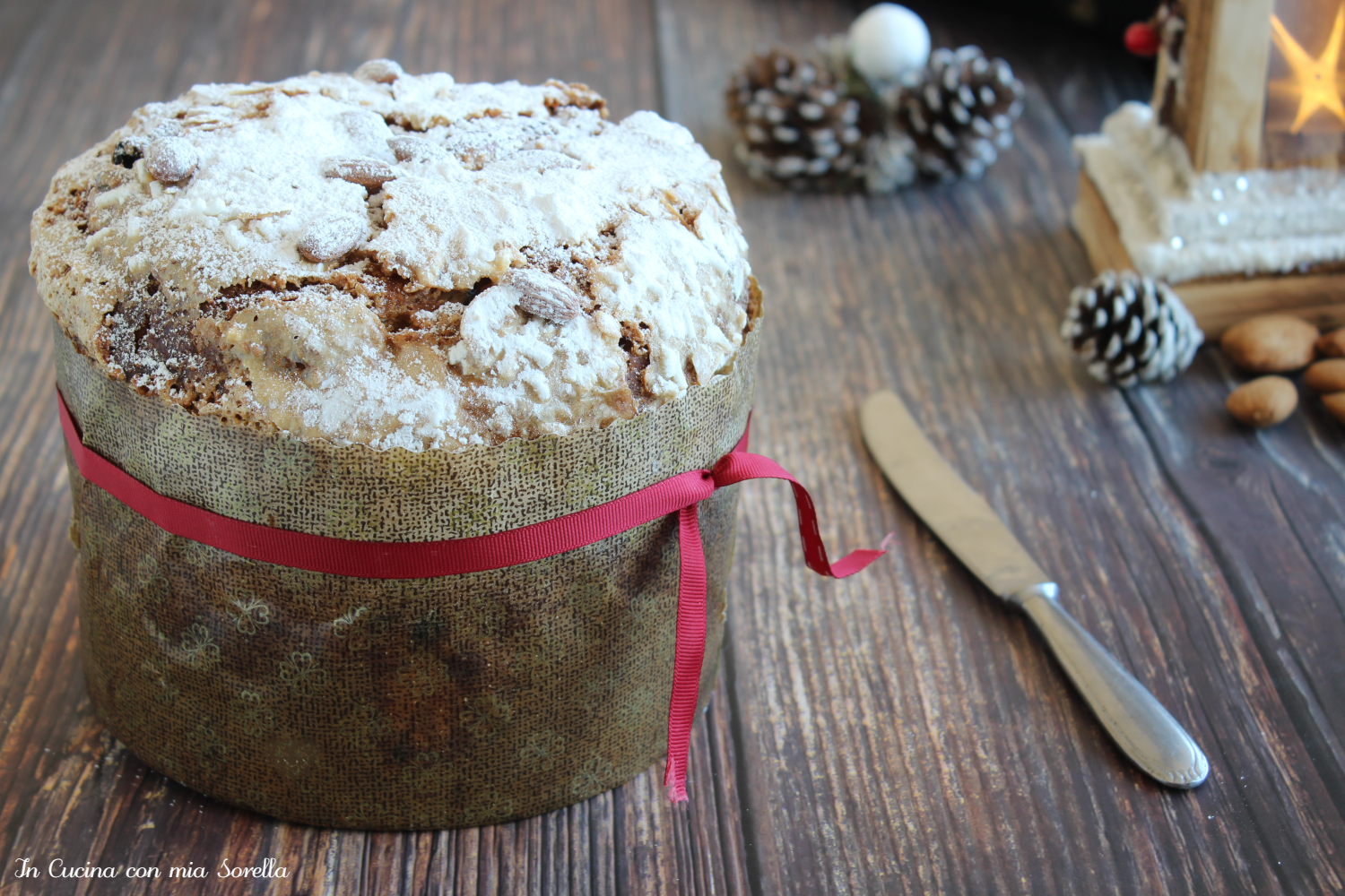 Panettone mandorlato con un solo impasto