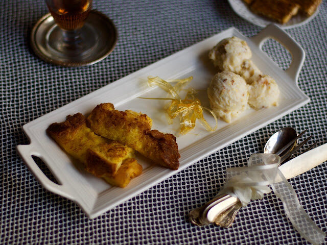 Panettone perdu con il suo gelato