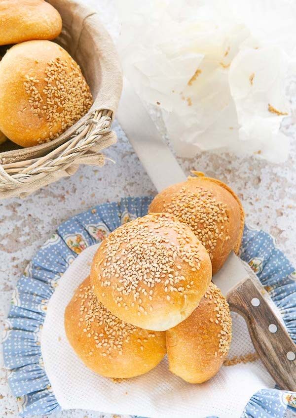 Panini per hamburger o burger buns