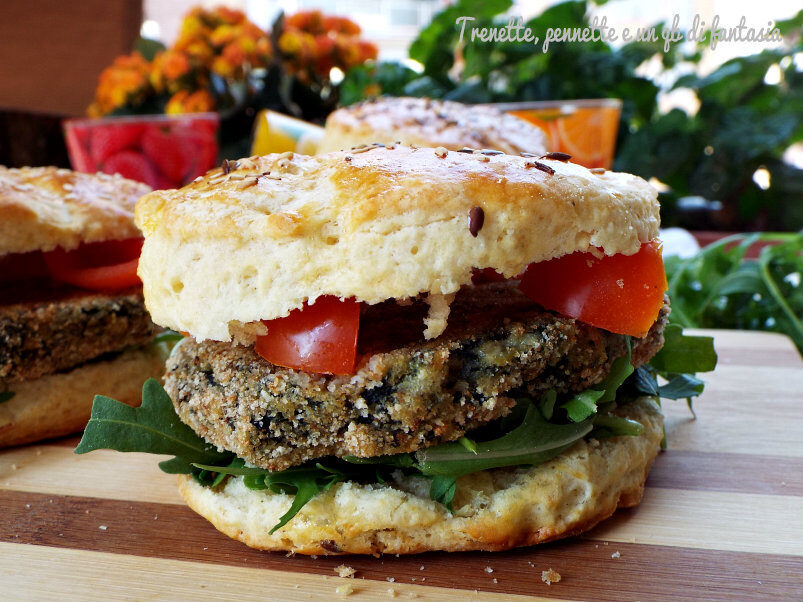Panini scones con hamburger di verdura