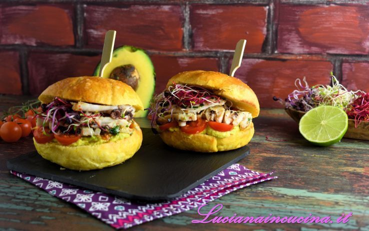 Panino gourmet al polpo