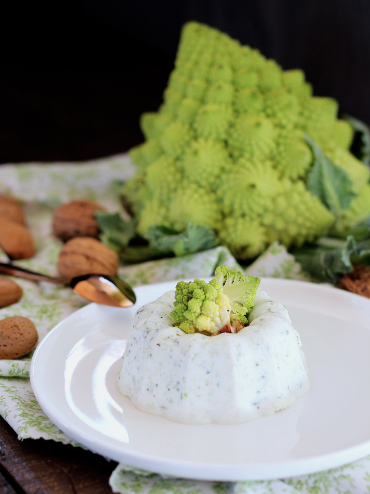 Panna cotta al broccolo romanesco
