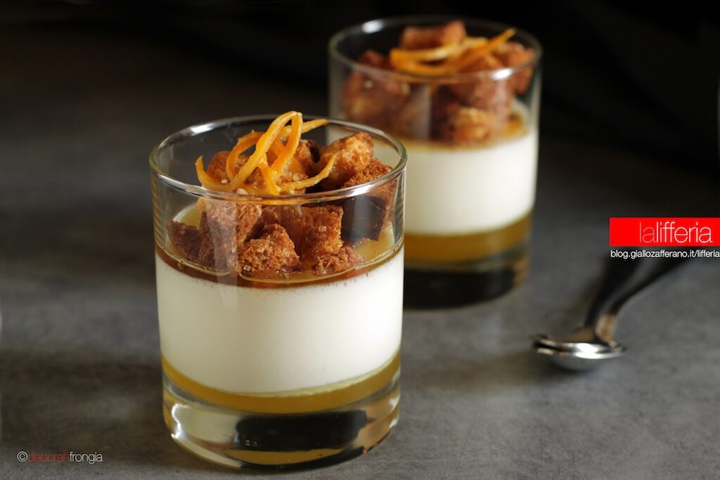 Panna cotta al rum con caramello all’arancia