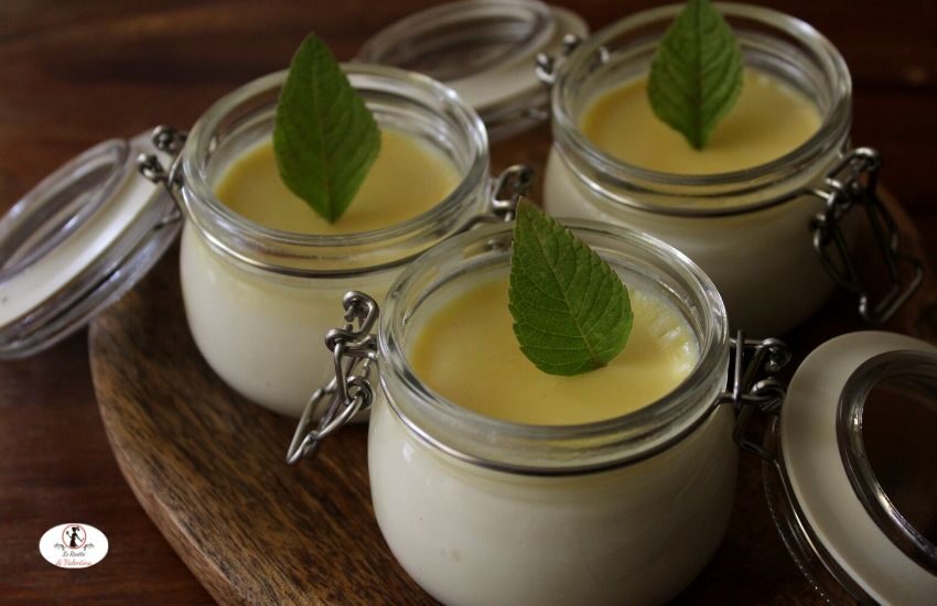 Panna cotta alla salvia ananas e cioccolato bianco
