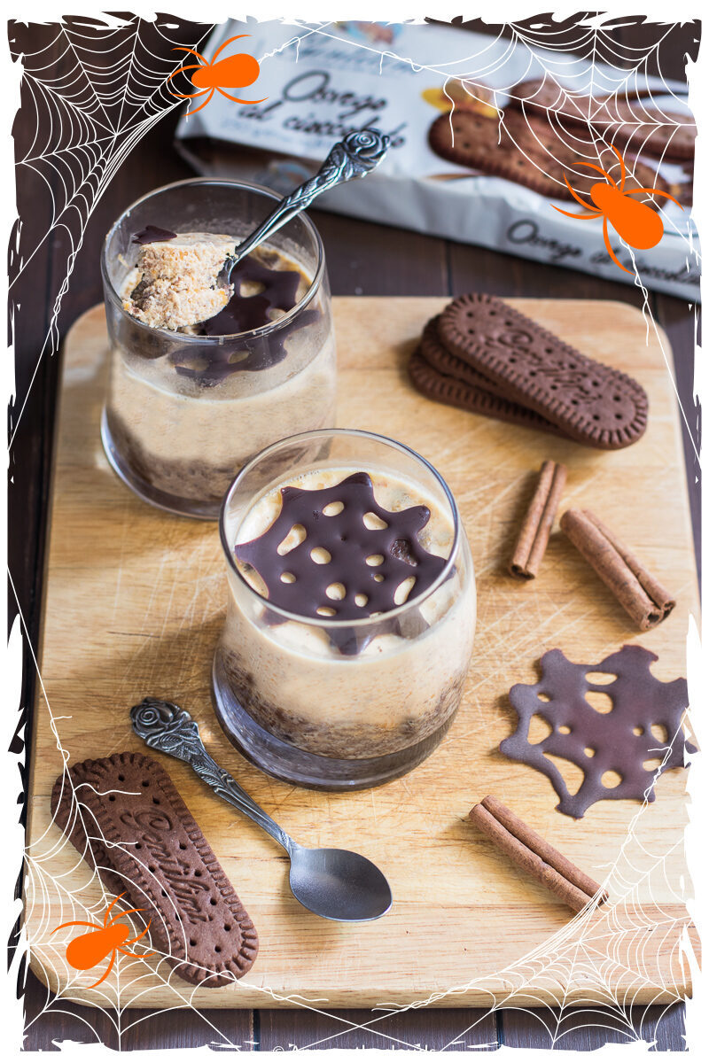 Panna cotta alla zucca con osvego al cioccolato
