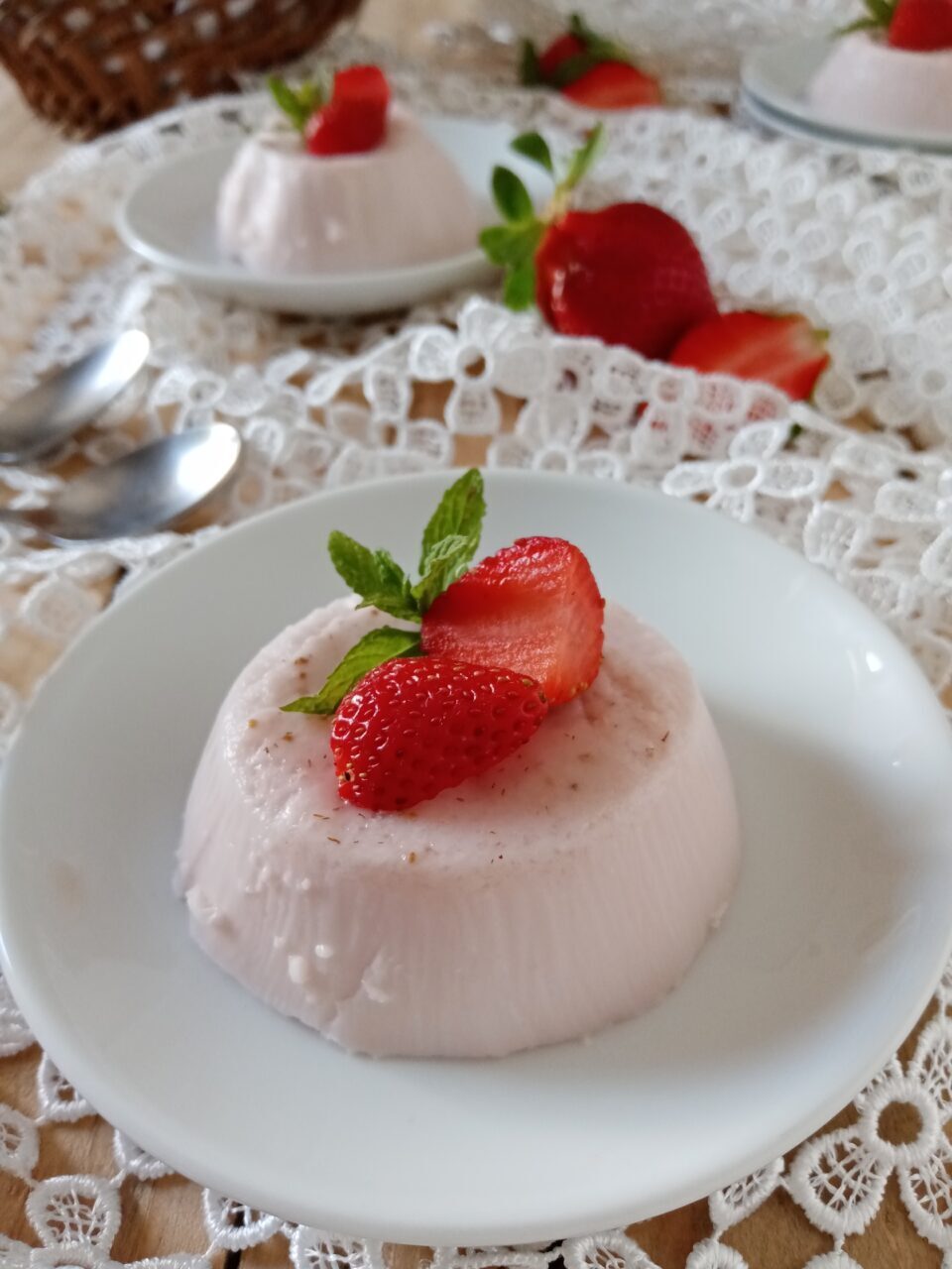 Panna cotta alle fragole