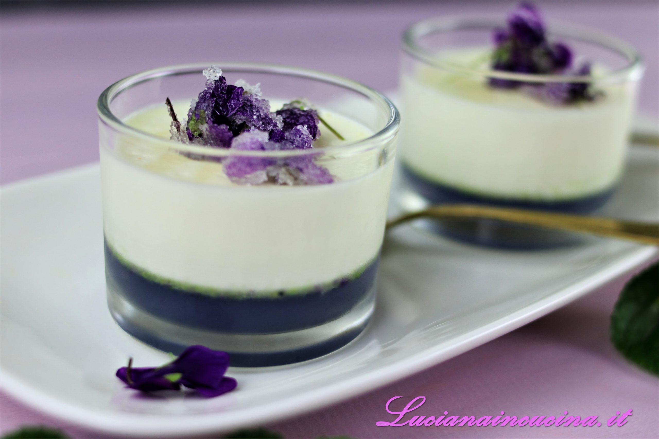 Panna cotta alle violette