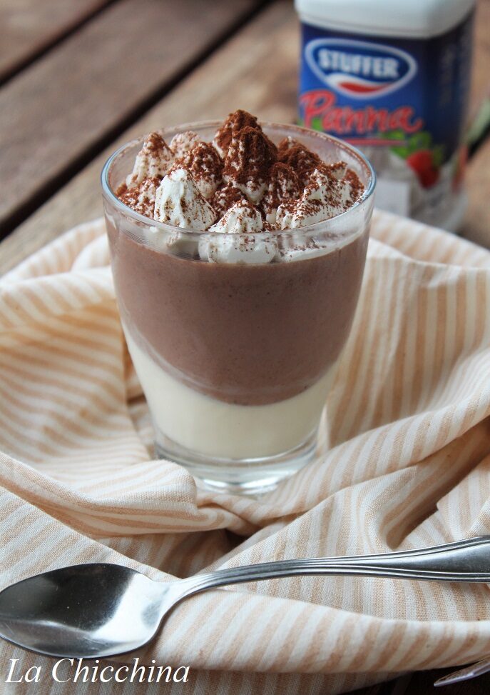 Panna cotta panna e cioccolato