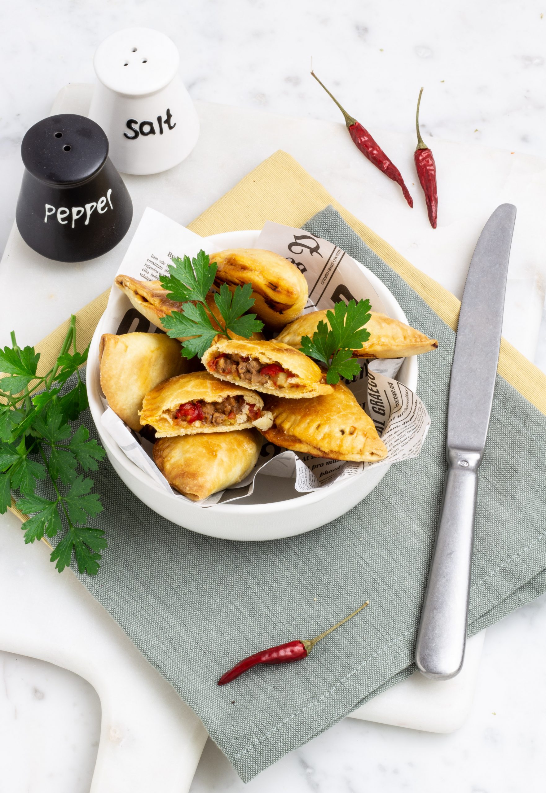 Panzerotti con manzo e peperoni