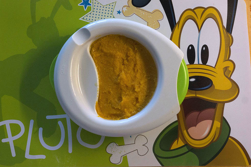 Pappa con carote e pollo