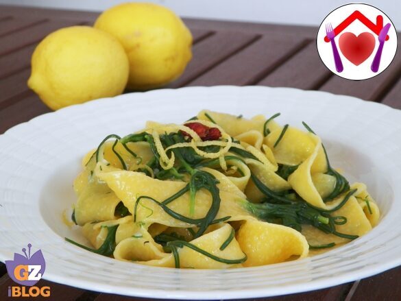 Pappardelle con agretti e limone