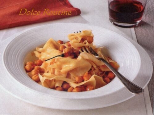 Pappardelle con ceci al peperoncino dolce routine