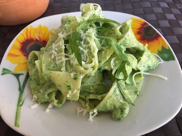 Pappardelle rucola e ricotta