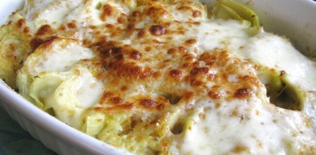 Parmigiana di carciofi bianca