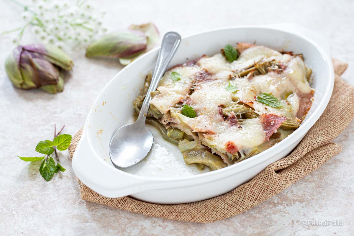 Parmigiana di carciofi bianca