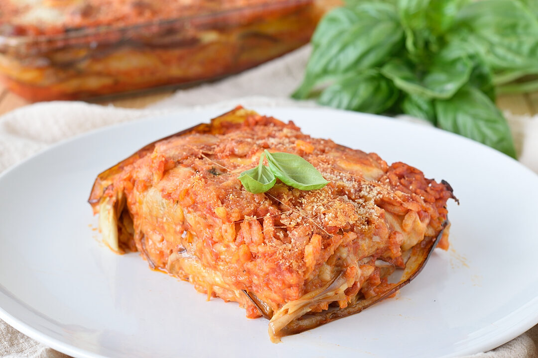Parmigiana di melanzane e riso