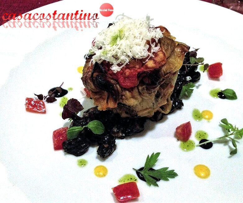 Parmigiana di pesce su ragù di seppie – oggi cucina…chef ventimiglia