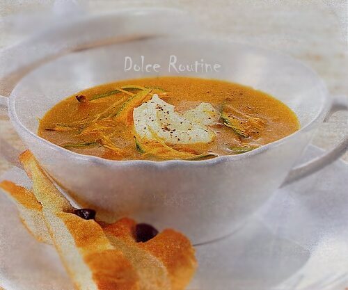 Passata di zucca all’arancia con crème fraìche
