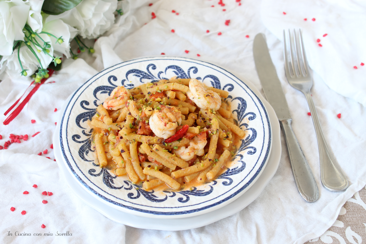 Passatelli ai gamberi e pistacchio