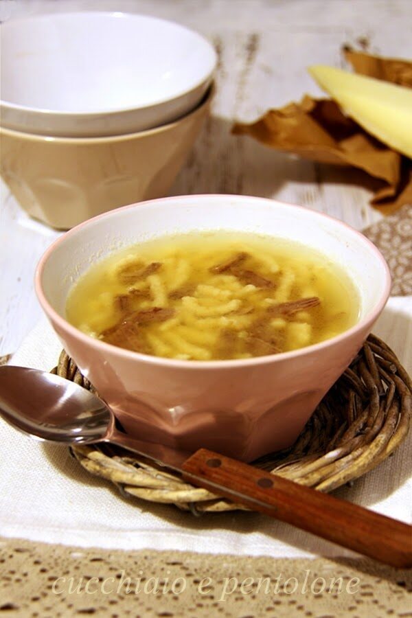 Passatelli al caciocavallo e sfilacci di manzo