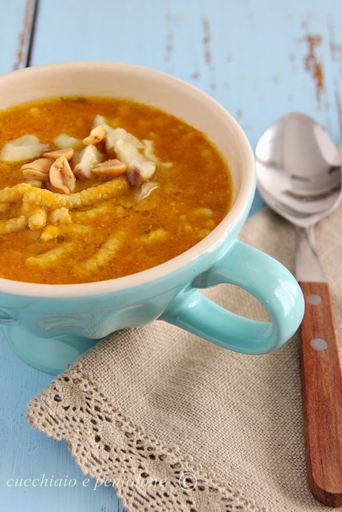 Passatelli di castagne in brodo di zucca