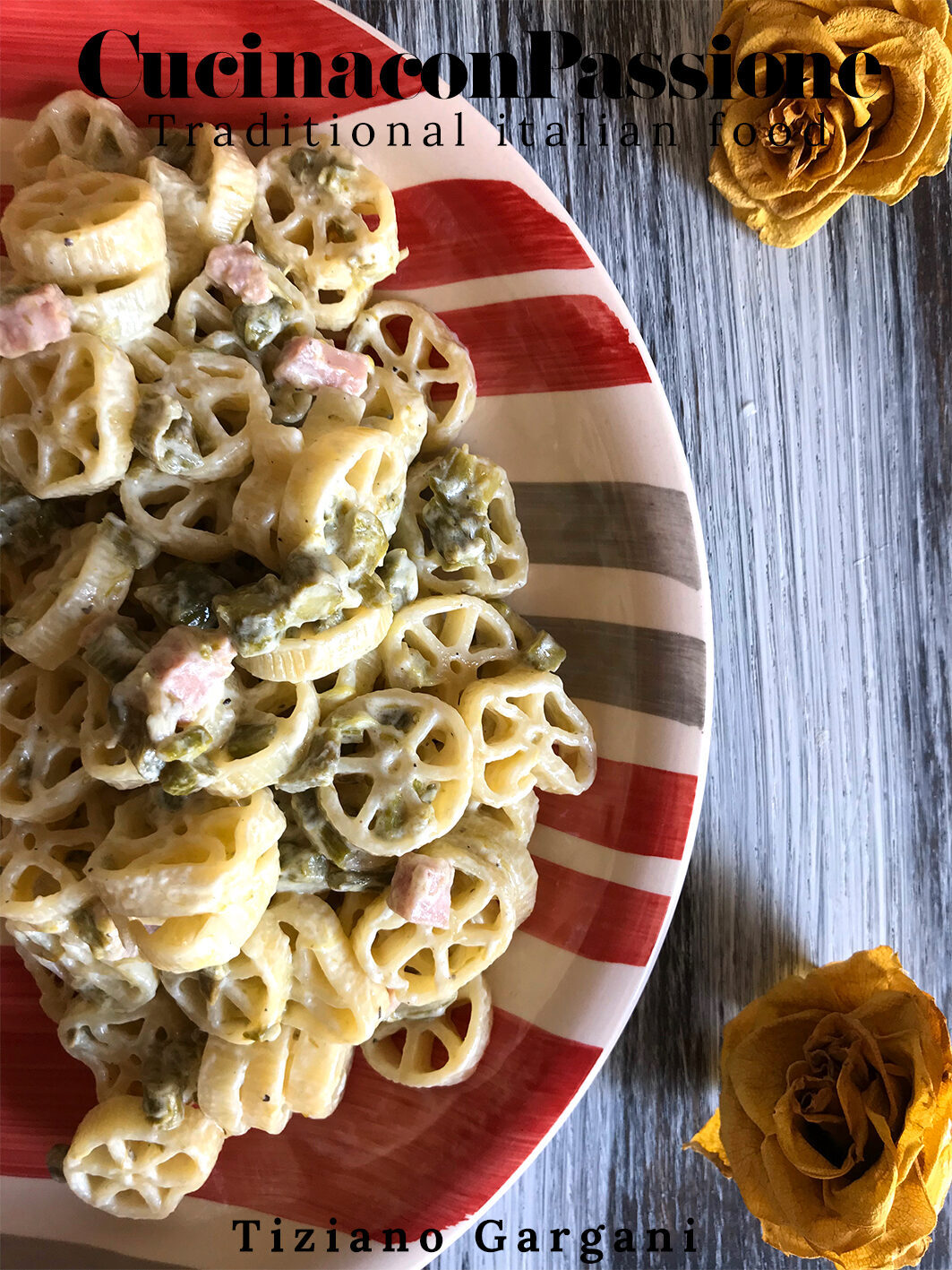 Pasta agli asparagi e prosciutto cotto