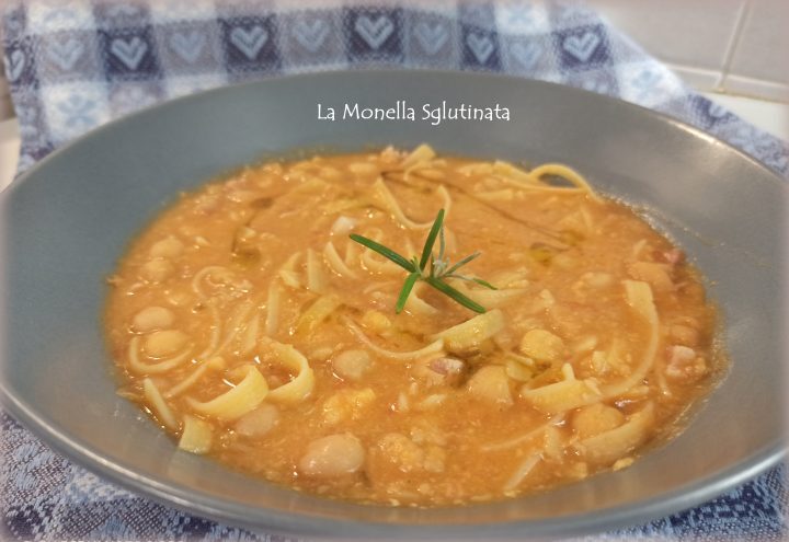 Pasta ai ceci con pancetta