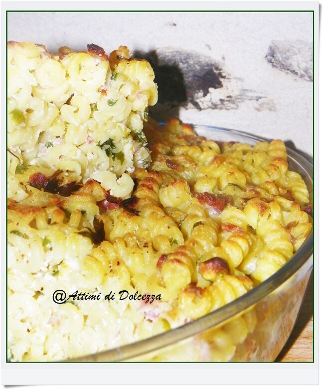 Pasta al forno con mascarpone e pistacchi