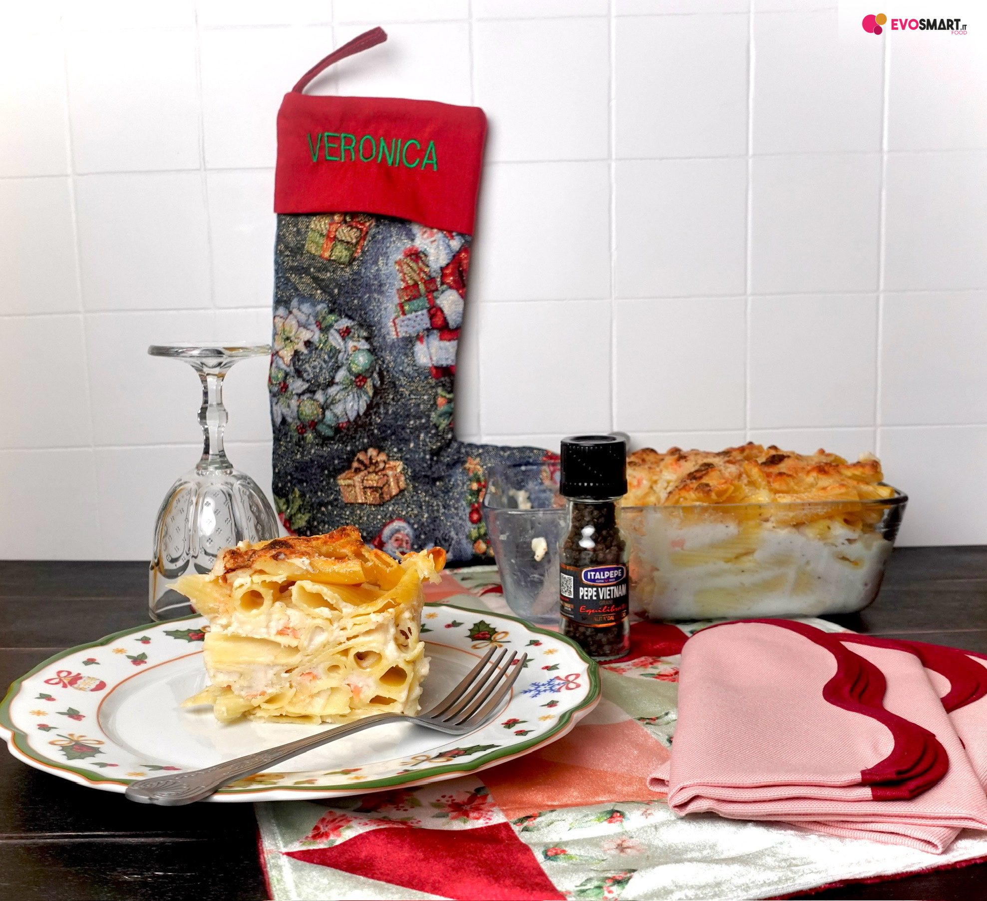 Pasta al forno con salmone e affumicato
