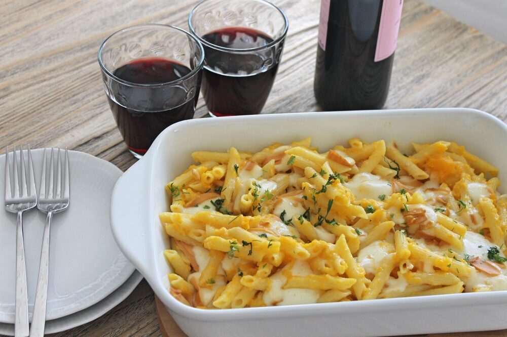 Pasta al forno con zucca e scamorza affumicata