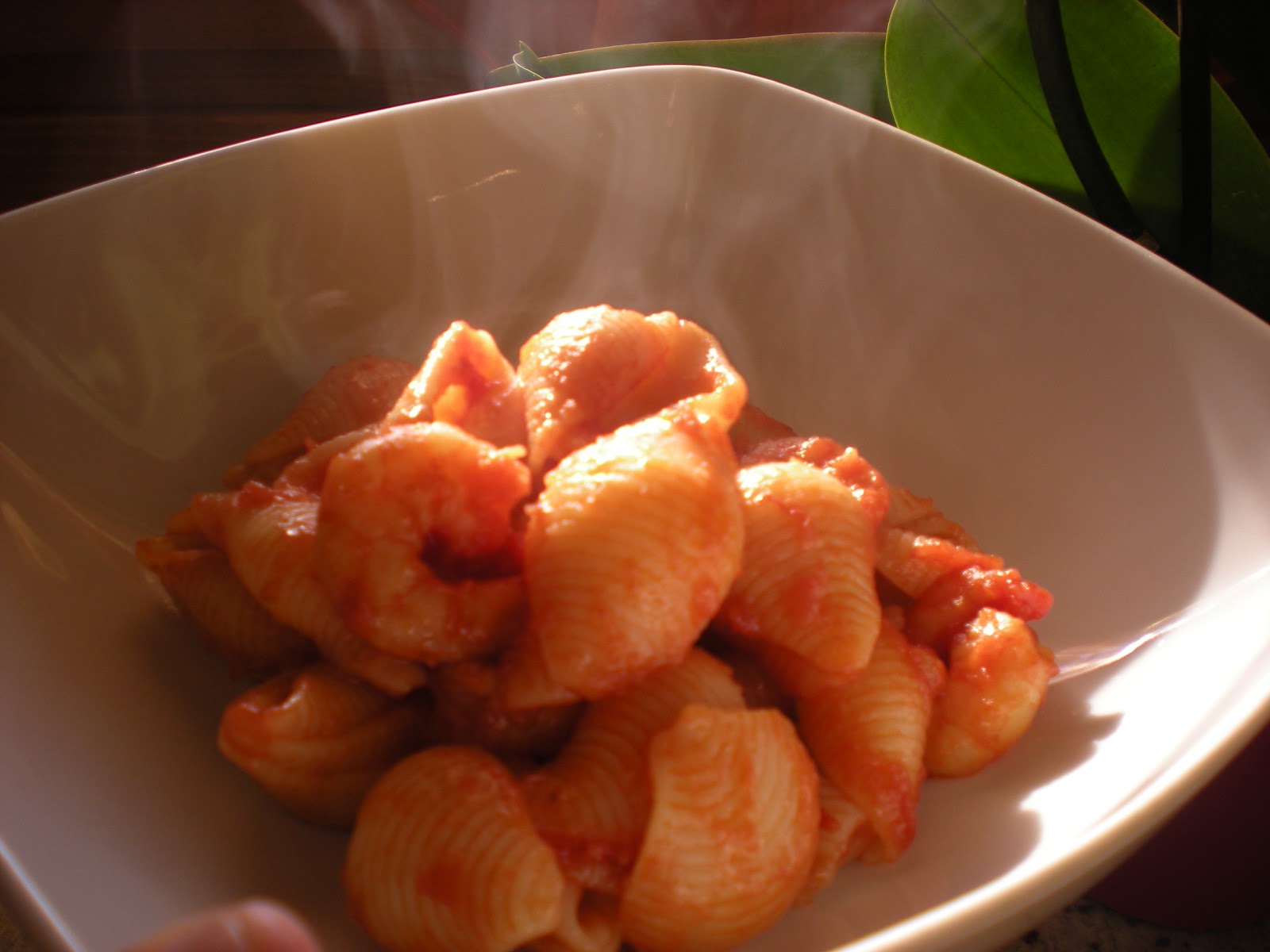 Pasta al kamut con i gamberoni alla busera