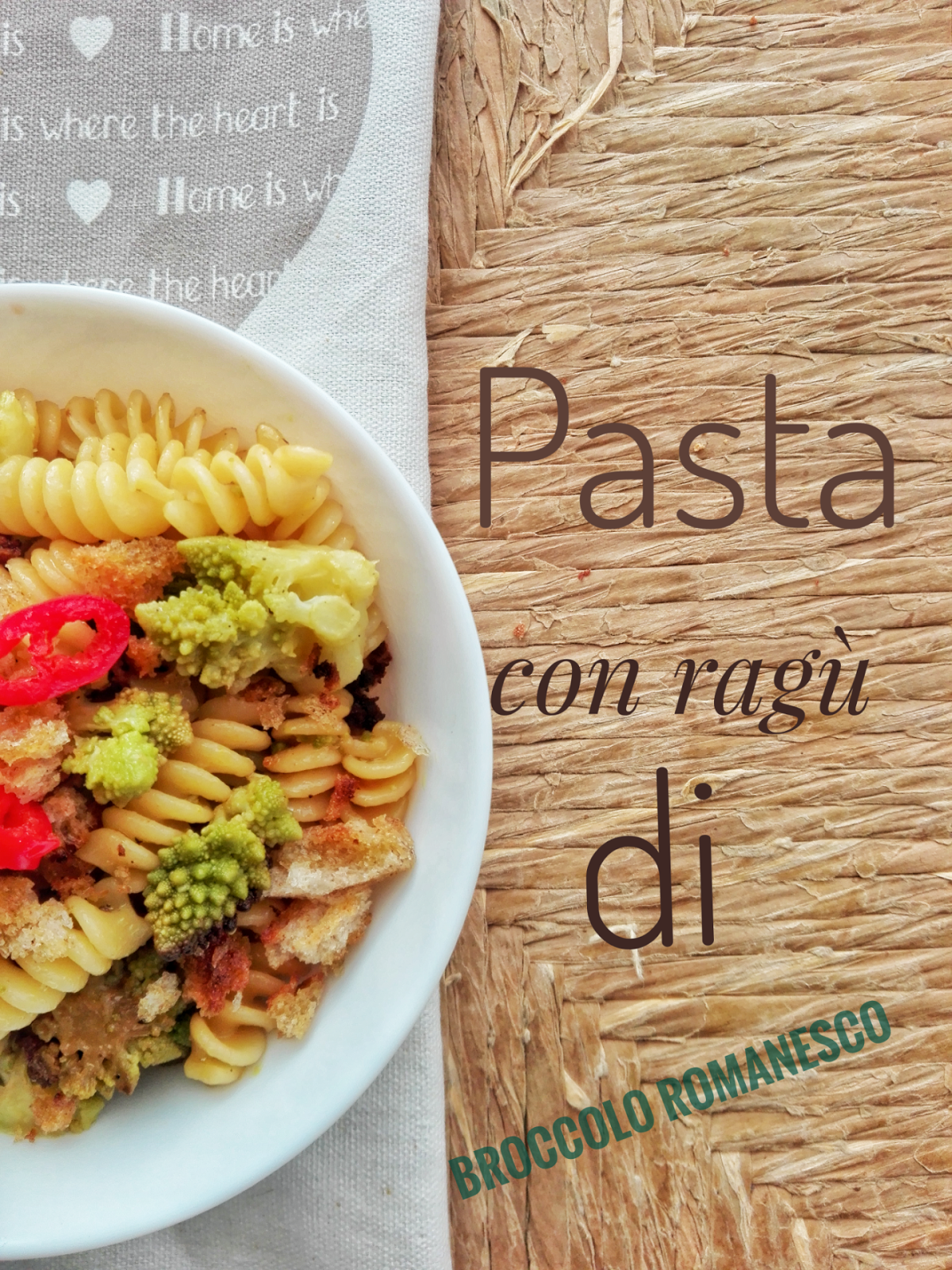 Pasta al ragù di broccolo romanesco di laura ravaioli