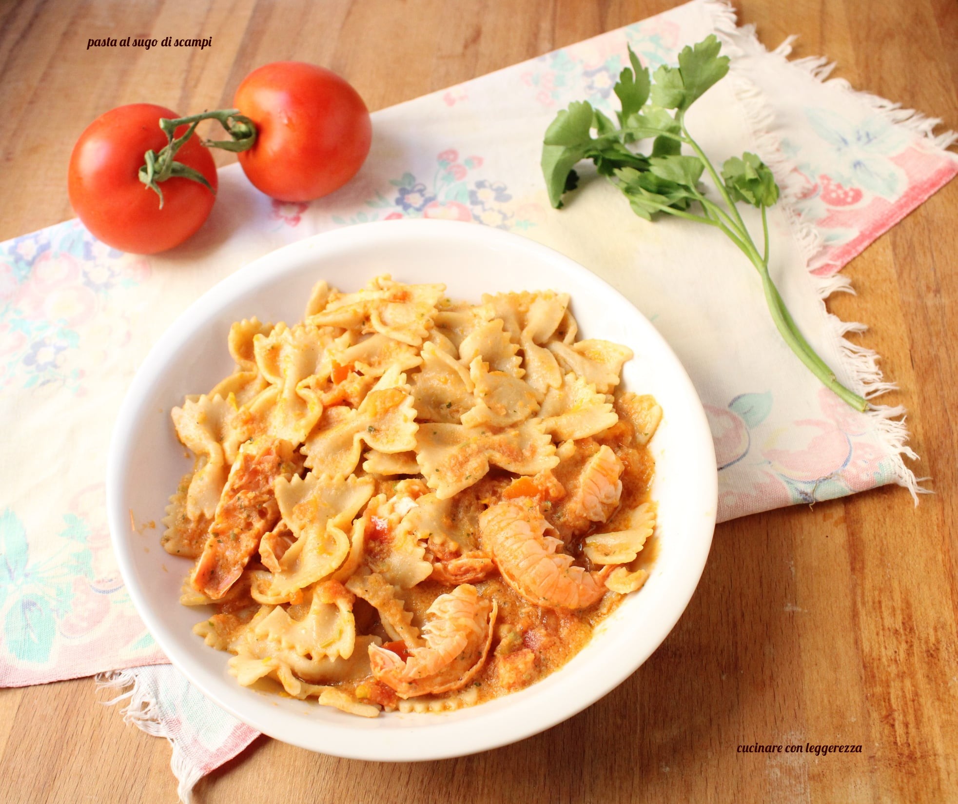 Pasta al sugo di scampi