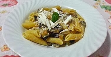 Pasta alla norma bianca