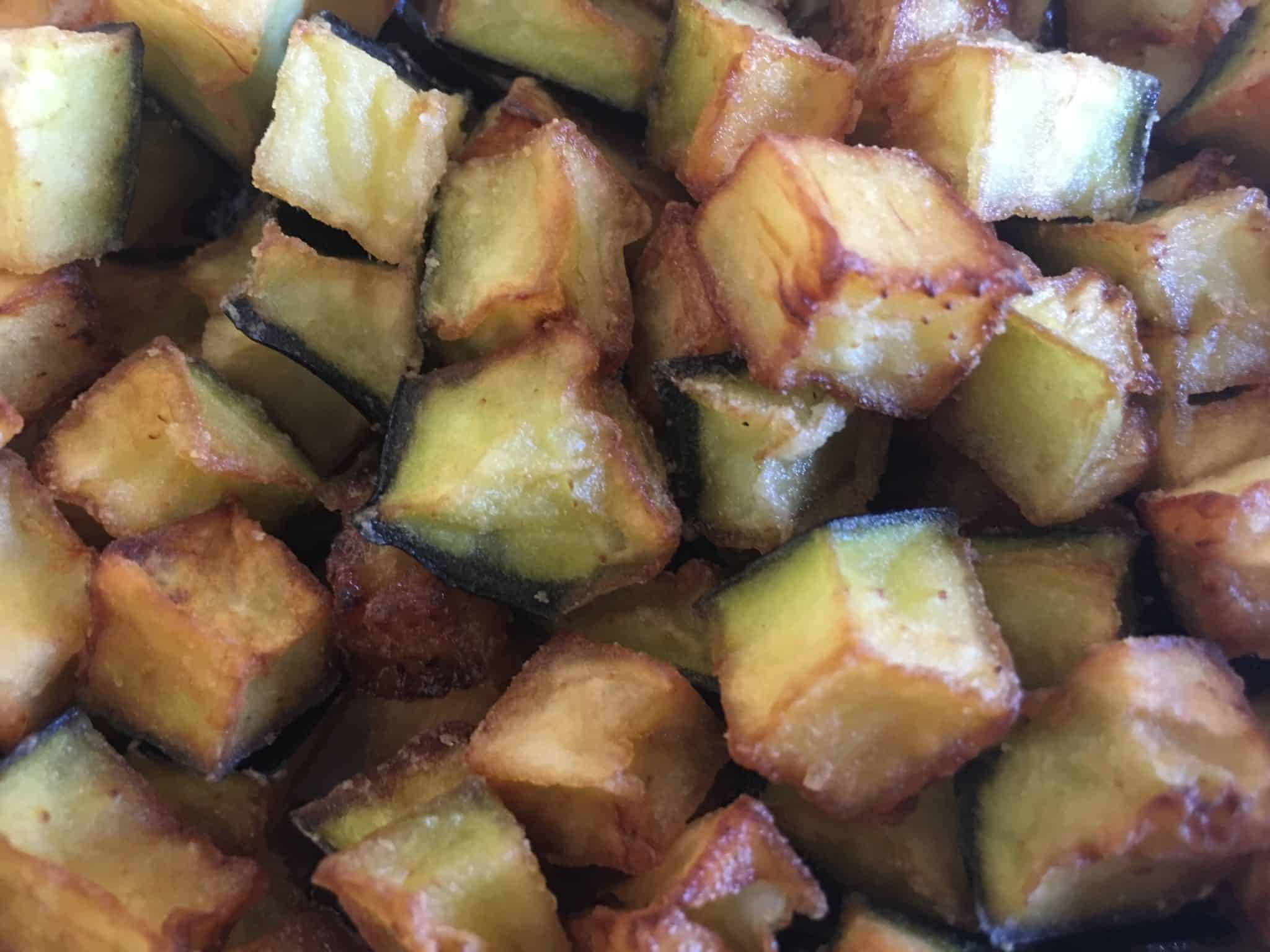 Pasta alla norma con cubetti di melanzane croccanti