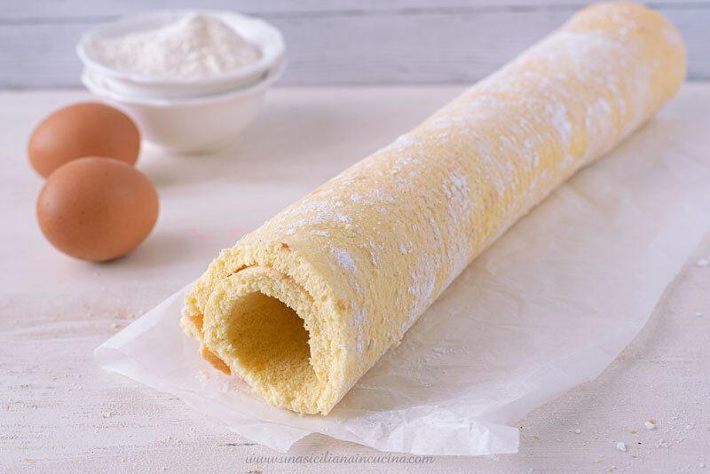 Pasta biscotto per rotolo dolce