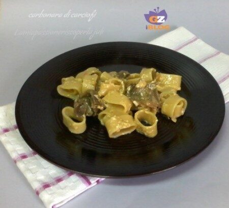 Pasta carbonara di carciofi