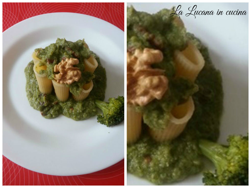 Pasta con crema di broccoli e noci